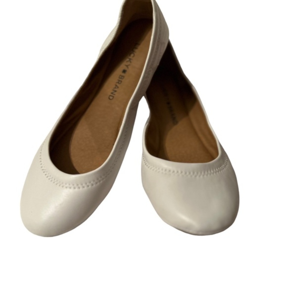Lucky Brand Bright white Ballet Shoes Size 6M NWOT